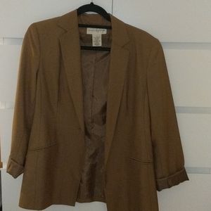 vintage evan picone blazer tan size 6